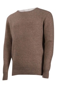 JUM049 Design Men's Round Neck Long Sleeve Sweater 100% Wool Australia Sweater Manufacturer